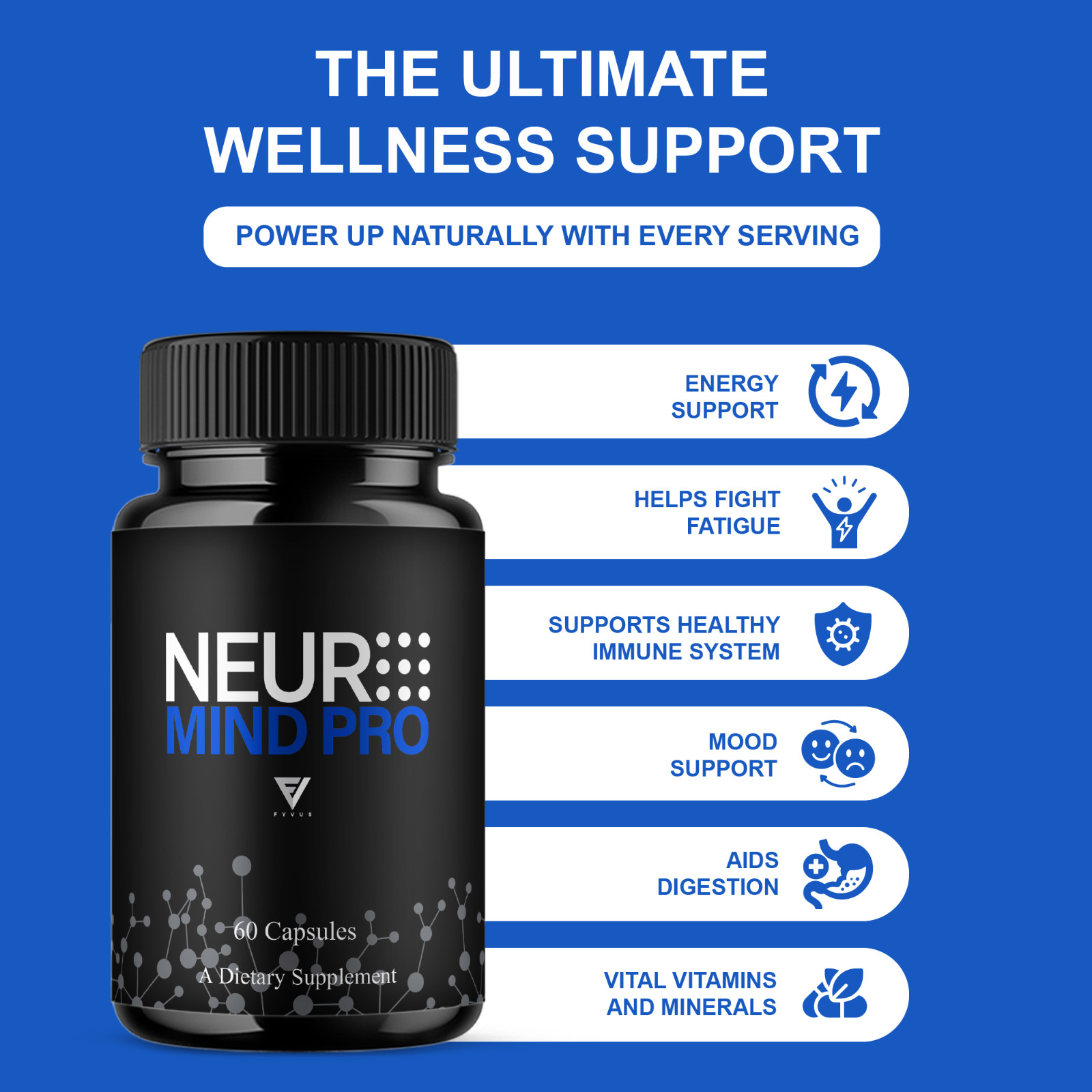 (5 Pack) Neuro Mind Pro Pills, NeuroMindPro Brain Health Formula (300 Capsules)