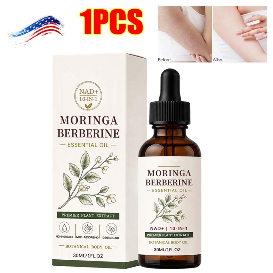 5X Moringa Berberine Essential Oil with Ginger Root, Jojoba, and Vitamin E 30ml