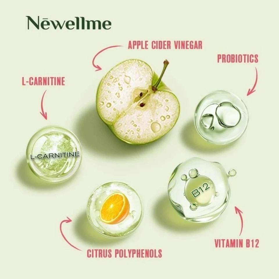 NEWELLME Apple Cider Vinegar Gummy Energy and Gut Health – Supports Digestion