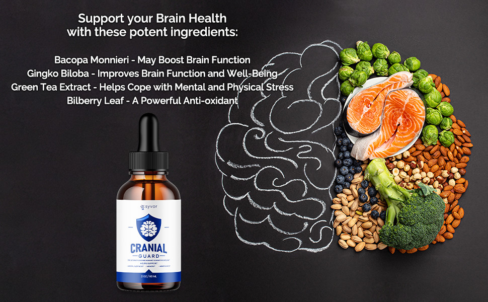 (3 Pack) Cranial Guard Advanced Supplement Drops Nootropic Brain Support 2ML