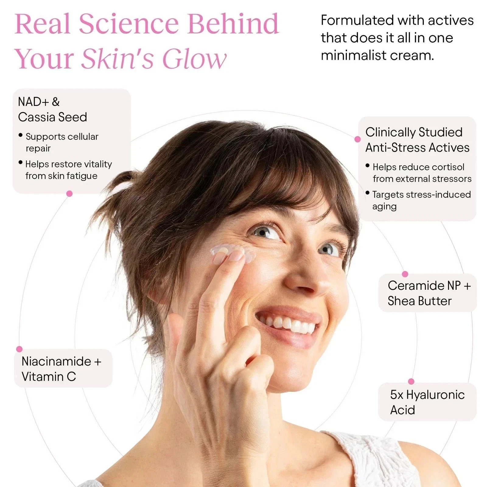 NAD+ Hydrating Face Moisturizer – Korean Anti-Aging Cream for Radiant, Firm & Sm