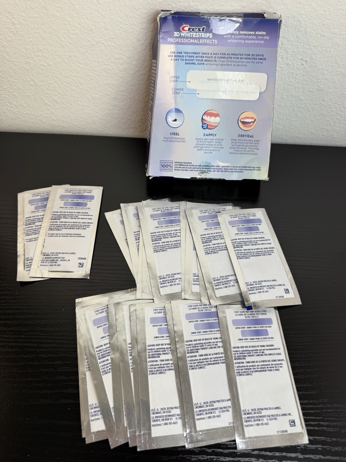 Crest 3D White Whitestrips – Professional Effects 19 Levels Whiter 44 Strips