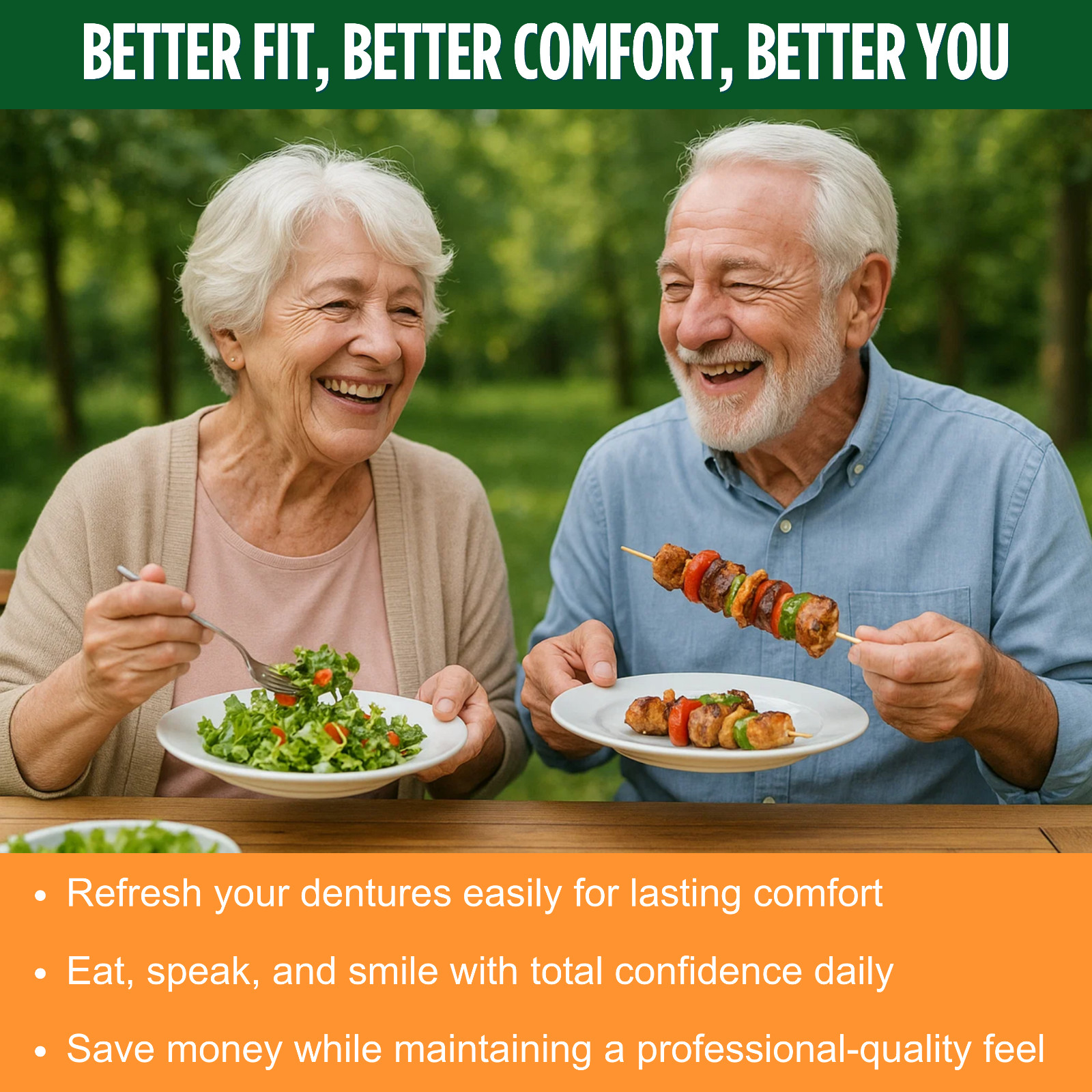 E&E Denture Soft Reline Kit for Upper and Lower Denture