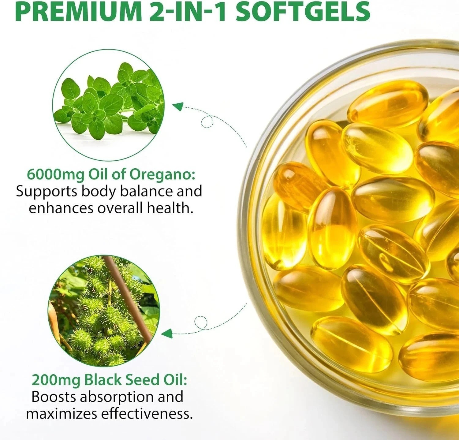 Resilia Oil Of Oregano With Black Seed Oil 6,000MG (2 Pack)