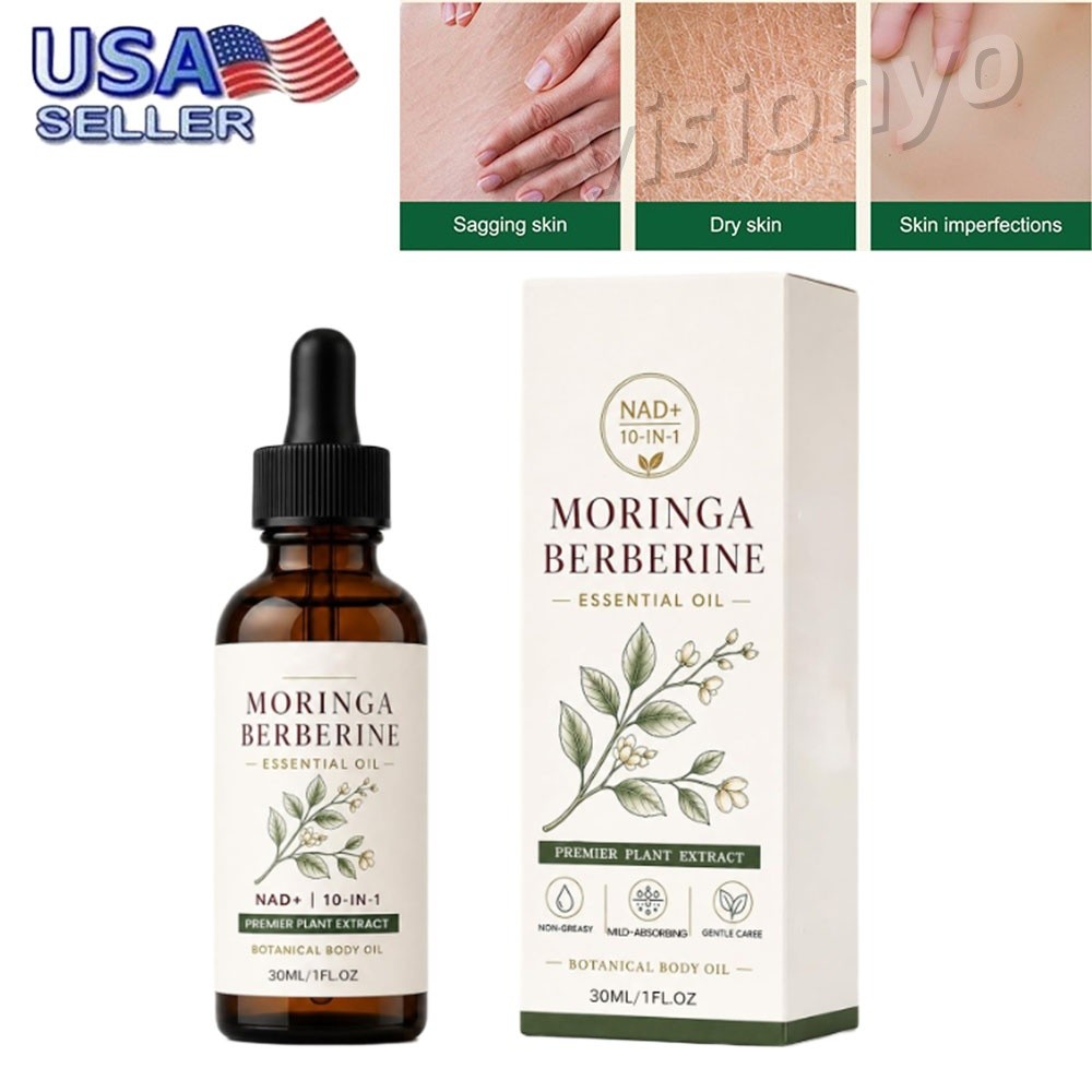 1-5PCS Moringa Berberine Oil Essential Body Massage Firming Body Oil 30ml ~20OFF