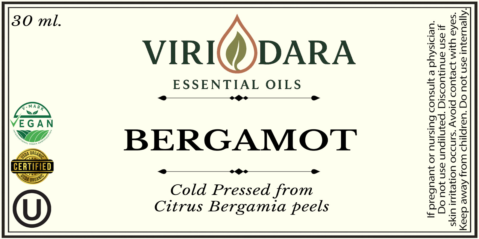 Organic Bergamot Essential Oil – 100% Pure & Natural – Free Shipping