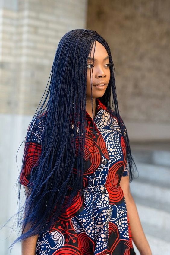 African Braided Wigs Black Micro Braid Wigs None Lace Wigs for Women Daily Wear