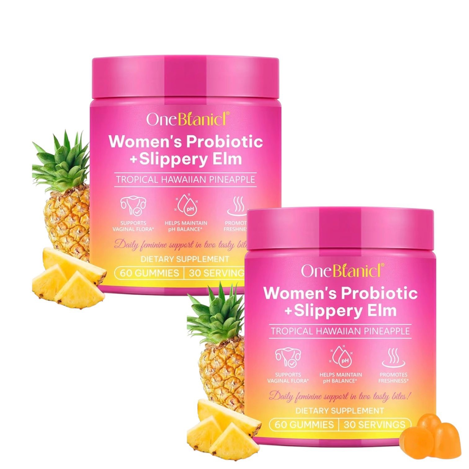 2/ OneBtanicl Womens Feminine Probiotic Gummies Vaginal pH Balance ✅
