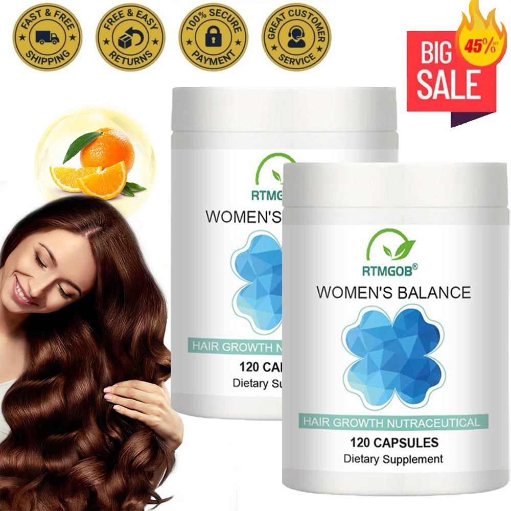 2x Women’s Balance Hair Growth Supplements,Ages 45 and Up 120Count Free Shipping