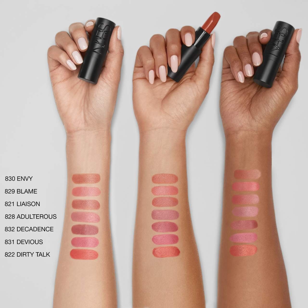 NIB 100% Authentic NARS Explicit Refillable Satin Lipstick, 19 SHADES, 0.13 oz