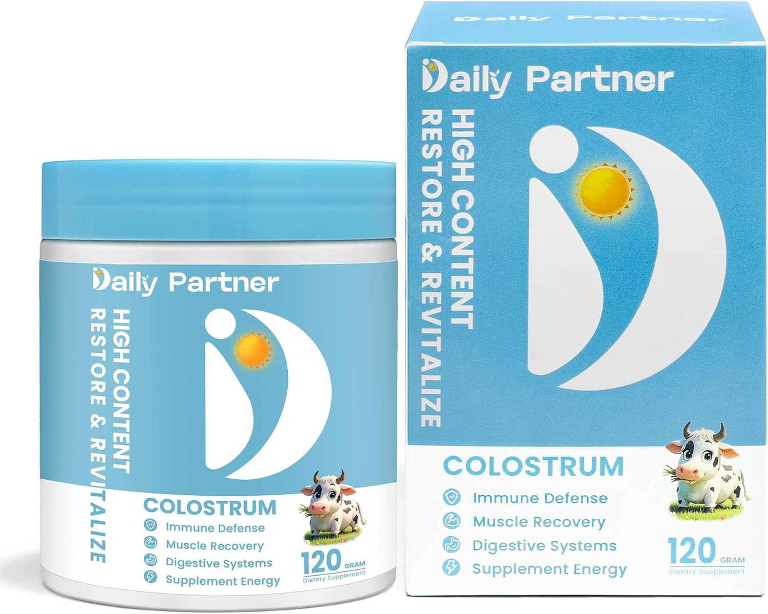 Daily Partner Colostrum Powder Supplement for Humans 120g ~ Exp 8/26