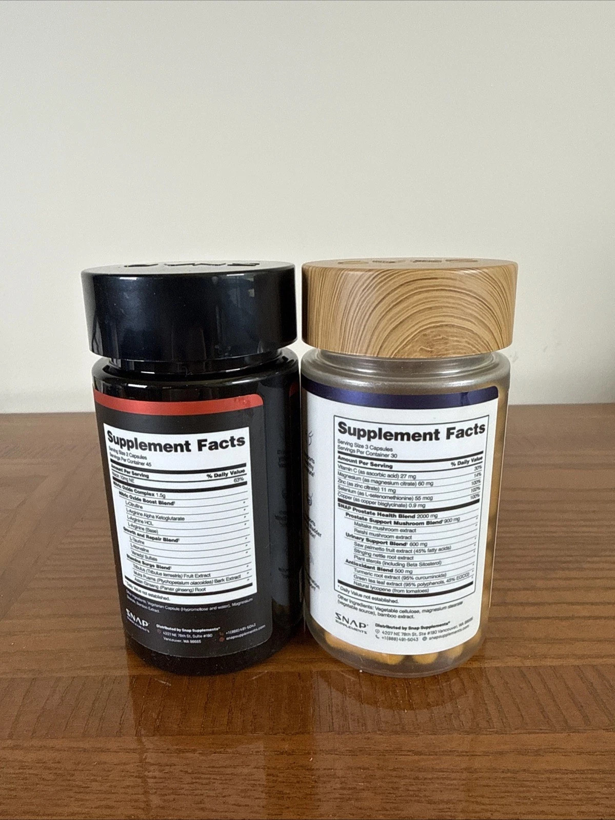 Snap Supplements -Nitric Oxide Booster90ct +Prostate Health Bundle Free ship++