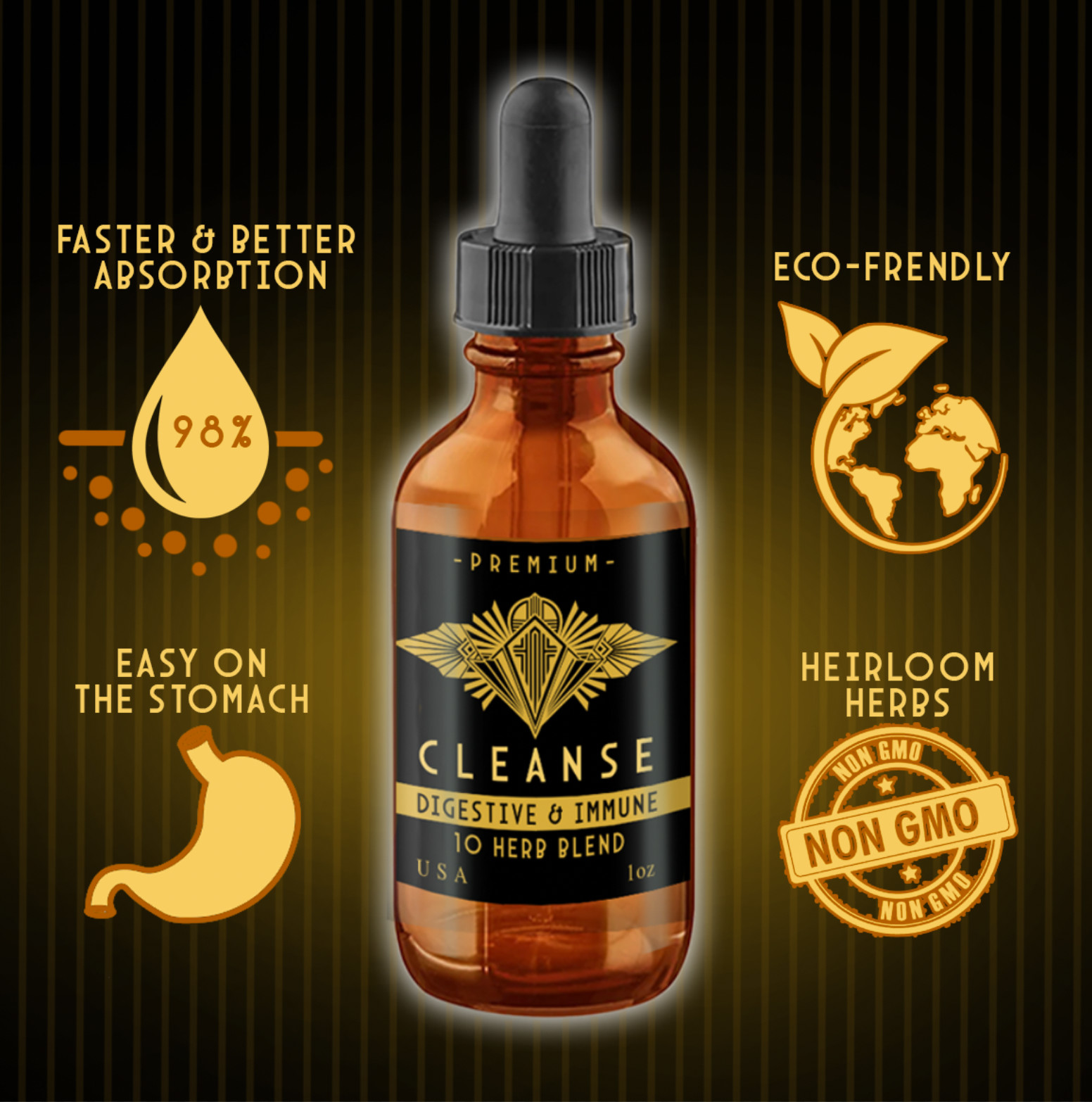 Parasite Cleanse for Humans – Deluxe Intestinal Cleanse – 2oz – USA