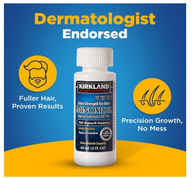 Kirkland Signature Minoxidil 5% Extra Strength 6 Month Supply, expire 2027