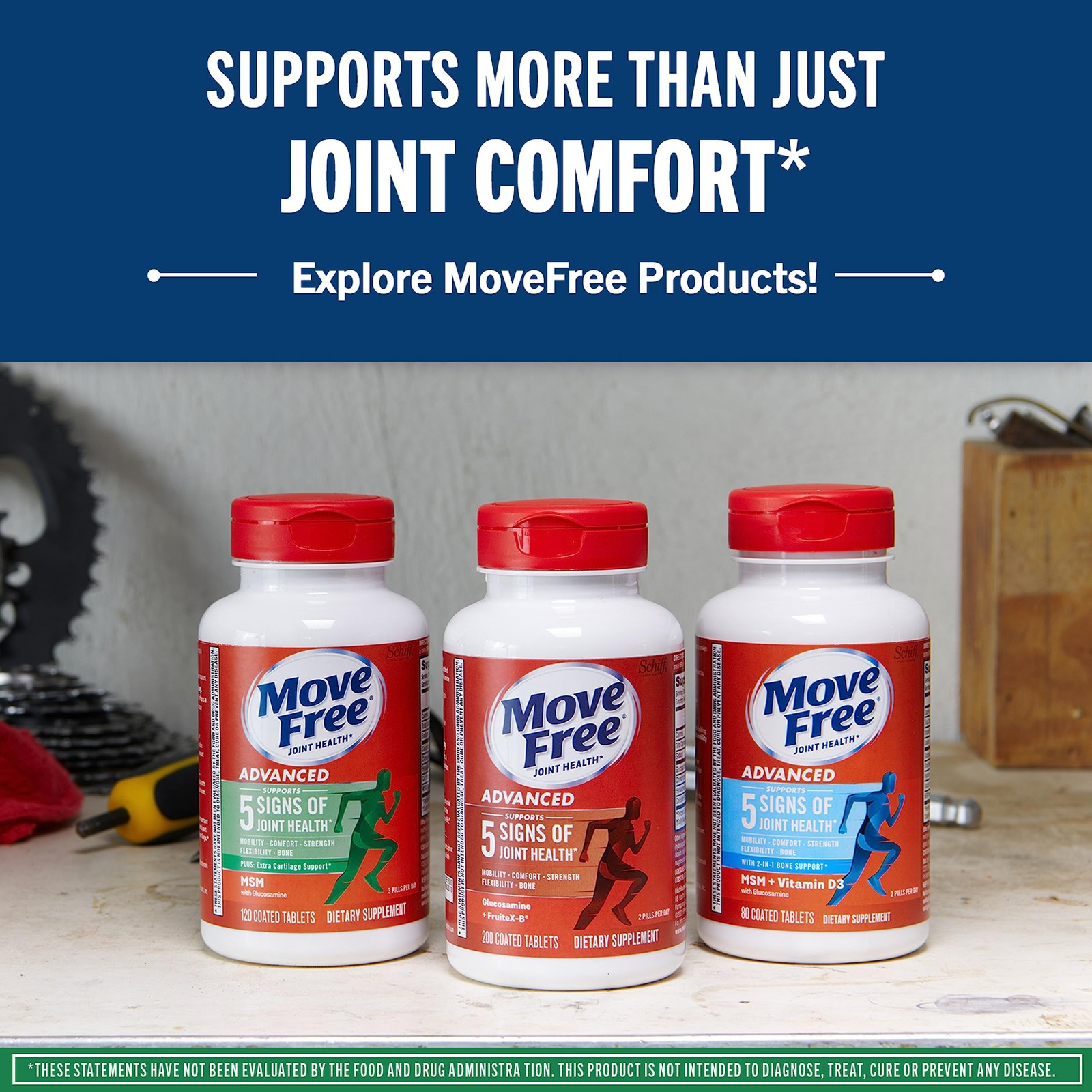 Move Free Move Advanced Glucosamine Chondroitin Msm Joint Support Supplement