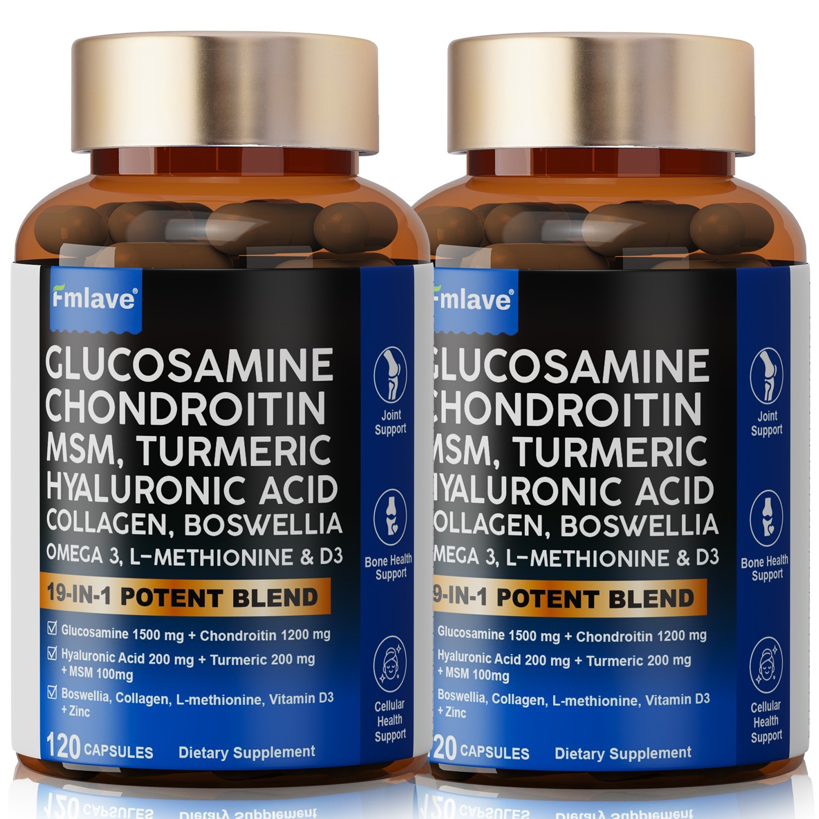 2 Pack Joint Care capsules, 240 Ct Premium Pain Relief Joint Support Glucosamine