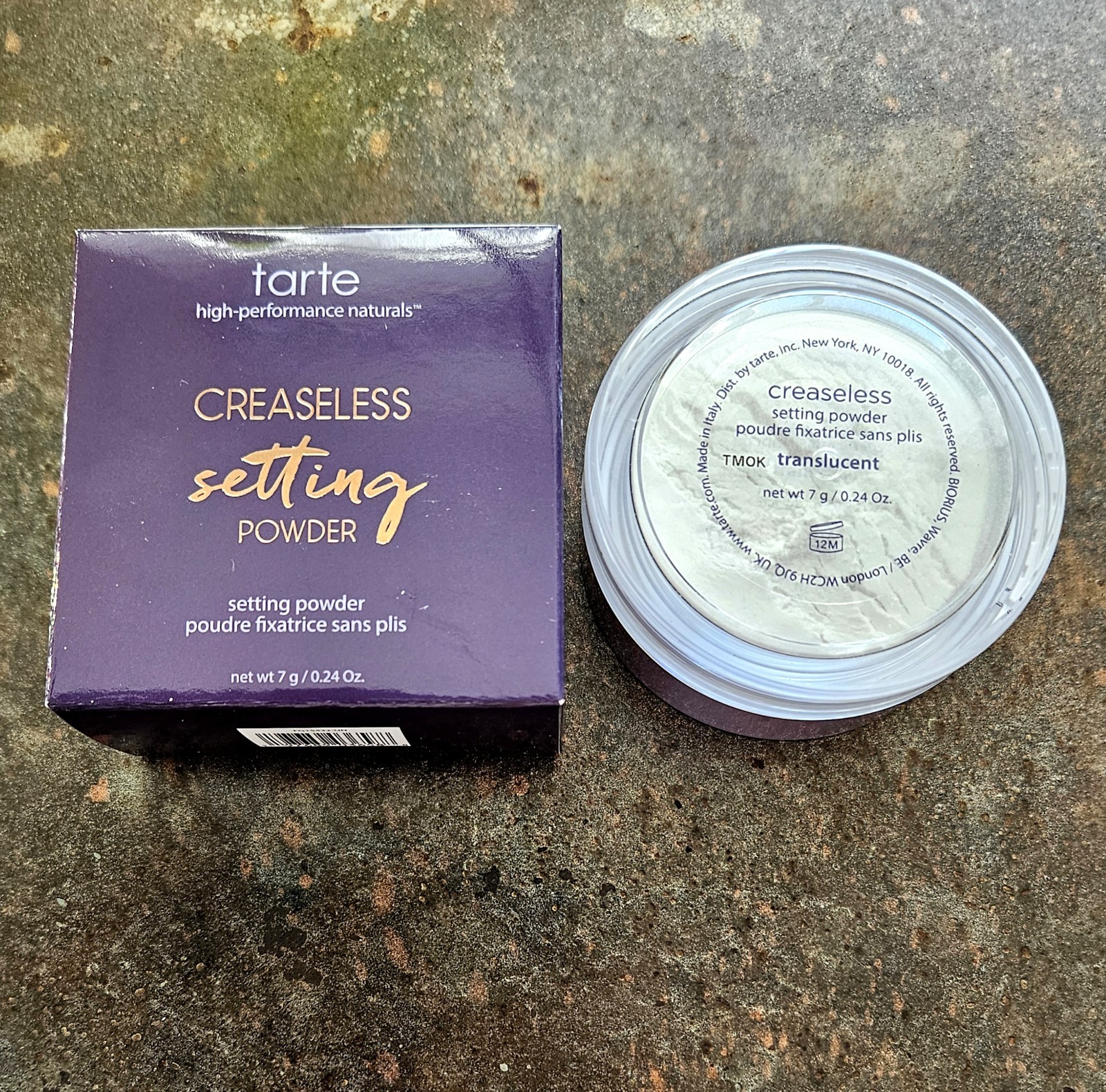 Tarte Creaseless Translucent Loose Setting Powder & Puff .24 oz NIB! $37 MSRP