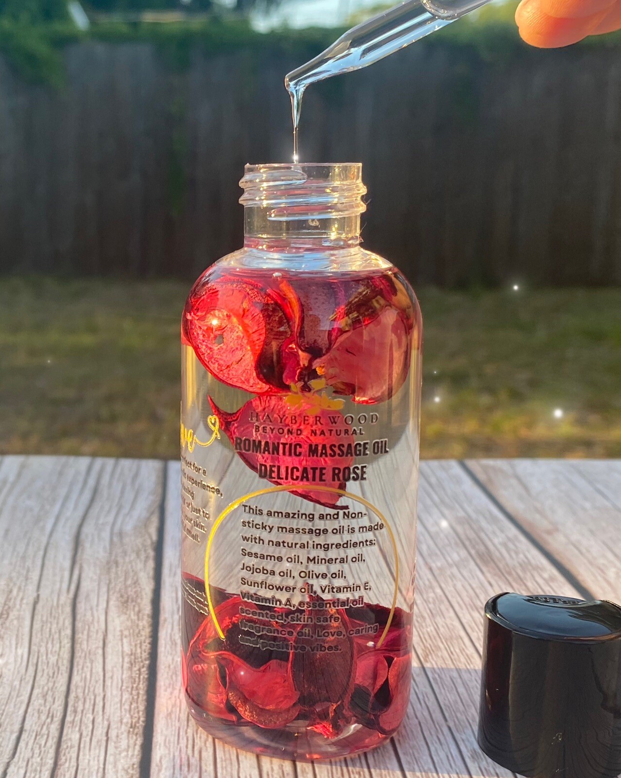 Organic Massage and Body Oil for Couples with Vitamin E and A, Non Sticky