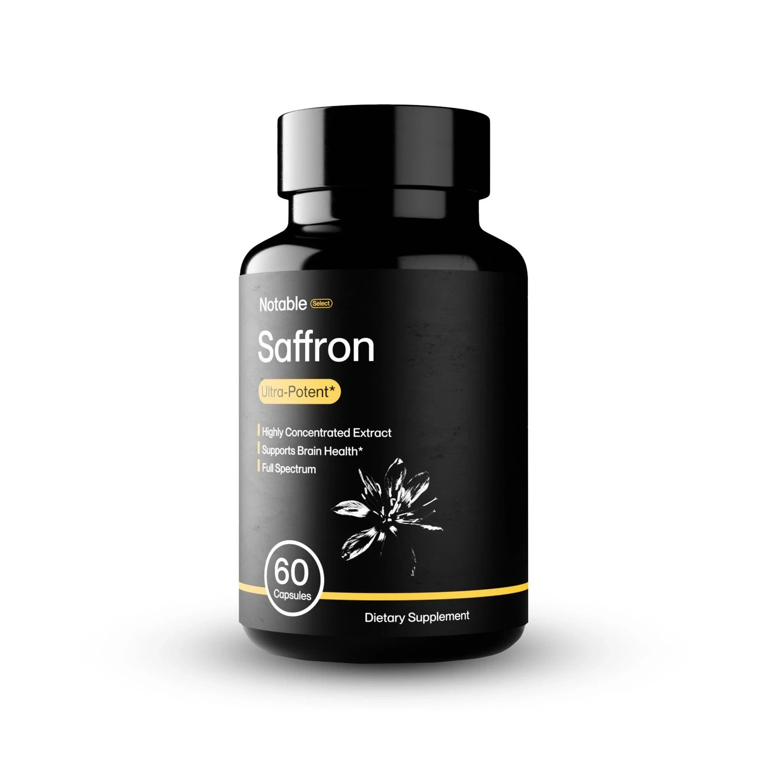 Notable Ultra-Potent Saffron Extract Capsules | 30mg | 20% Polyphenols 7.5% C…