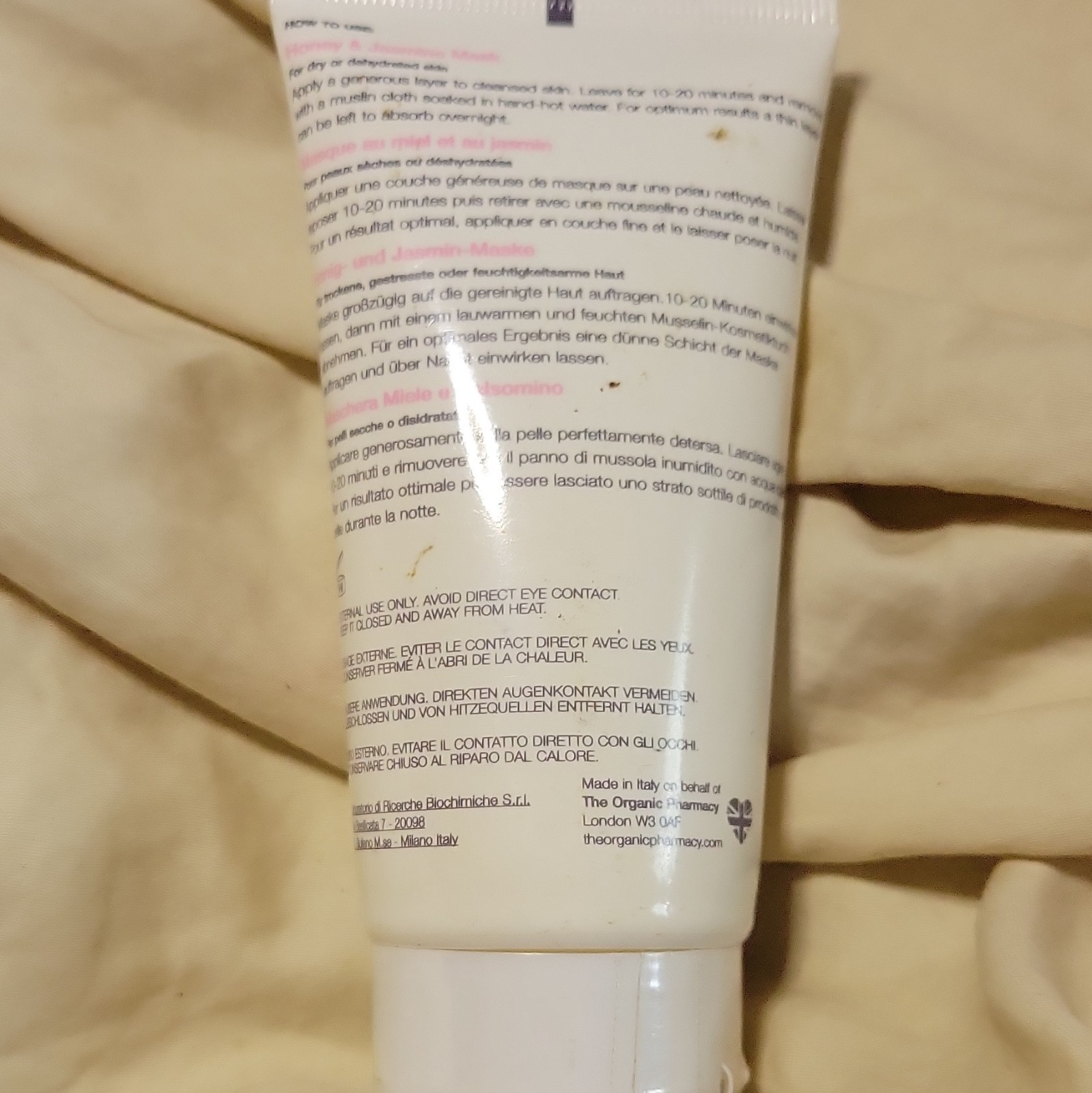 The Organic Pharmacy Honey & Jasmine Face Mask Firming Dry Skin 60mL