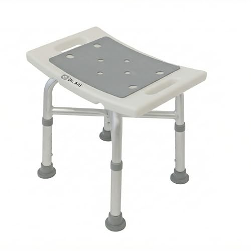Shower Chair for Inside Shower – 400 lbs, 5-Height Adjustable Bathroom Stool