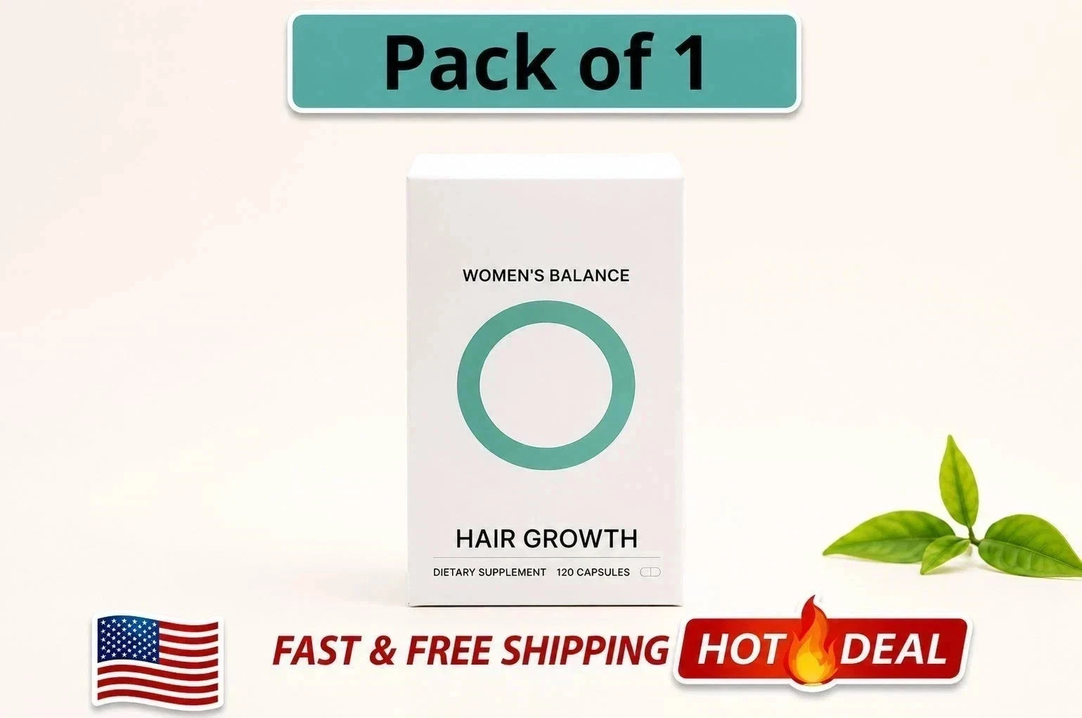120 Capsules Women’s Balance Growth Hair Supplements Premium,Ages 45 and up