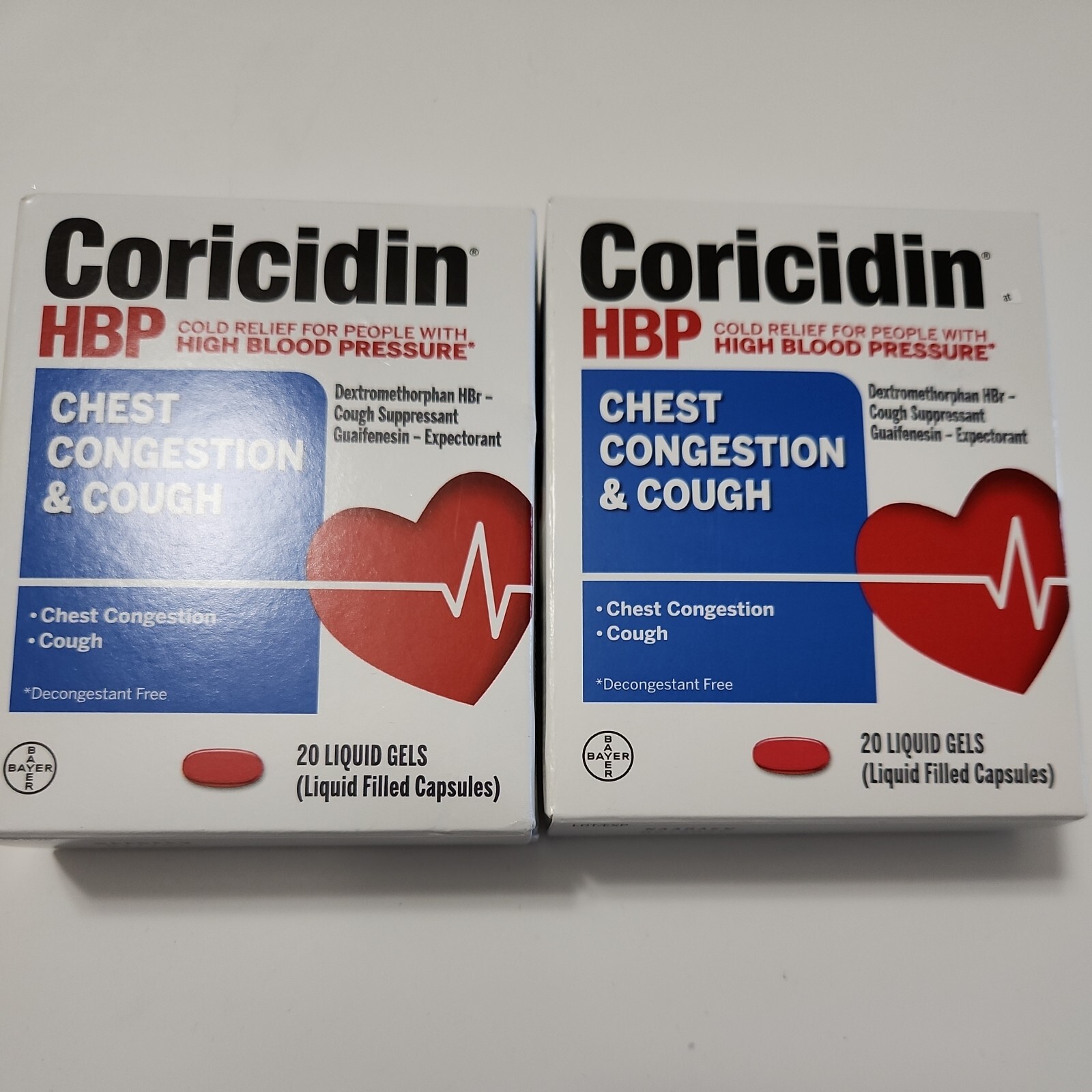 Coricidin Hbp Chest Congestion Cough For High Blood Pressure Exp x2 2024+