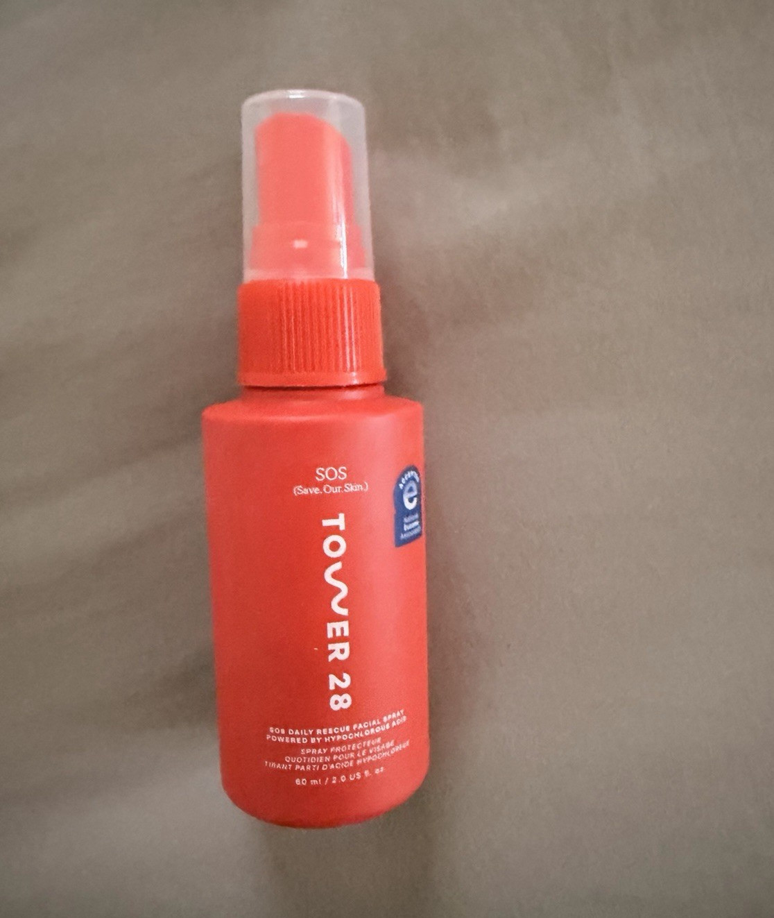 Tower 28 SOS Facial Spray, Hypochlorous Acid Soothing, Derm Tested 2oz