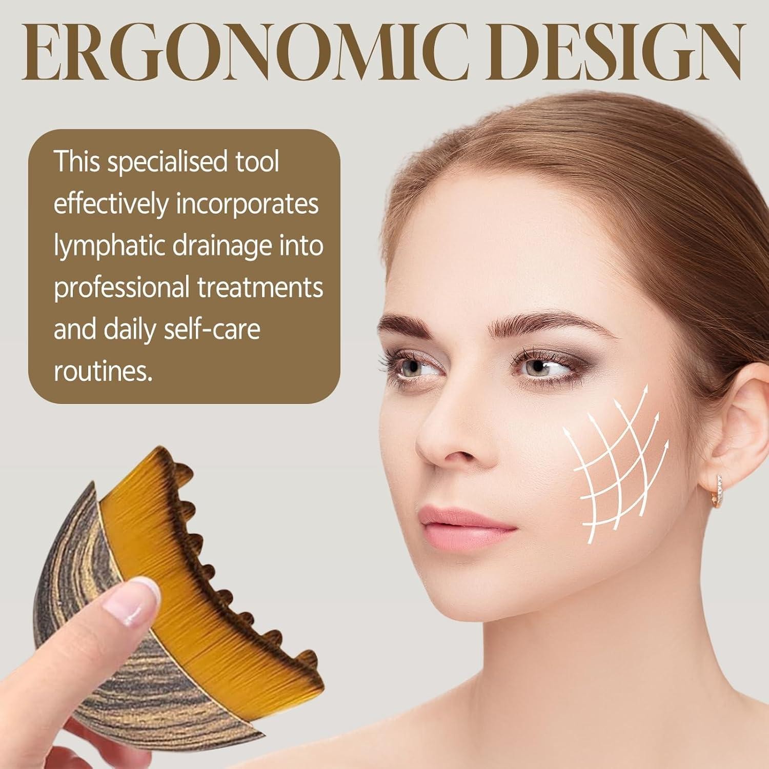 Lymphatic Contour Face Brush Lymphatic Drainage Reduce Puffiness Relief Fatigue