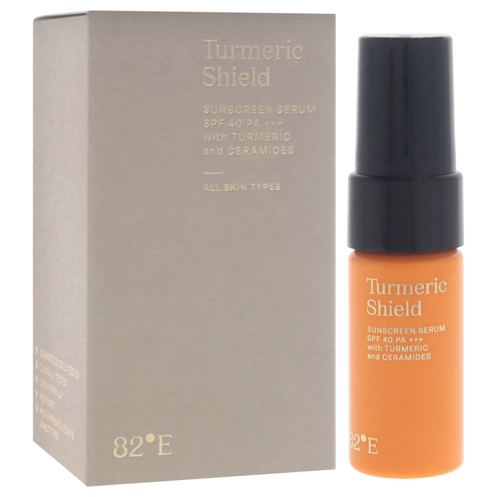 2 Pack Turmeric Shield Sunscreen Serum SPF 40 PA Plus Mini by 82E for Women – 0.