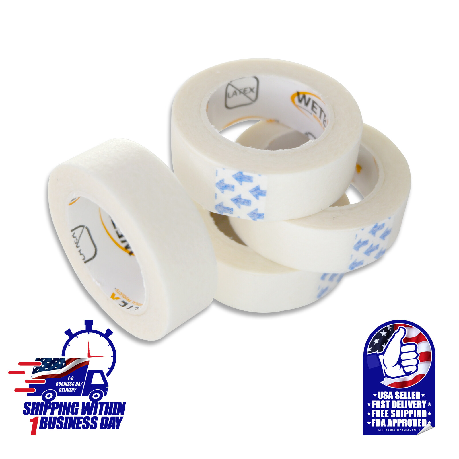 Surgical Paper Tape, FDA, 2 Sizes, White Color
