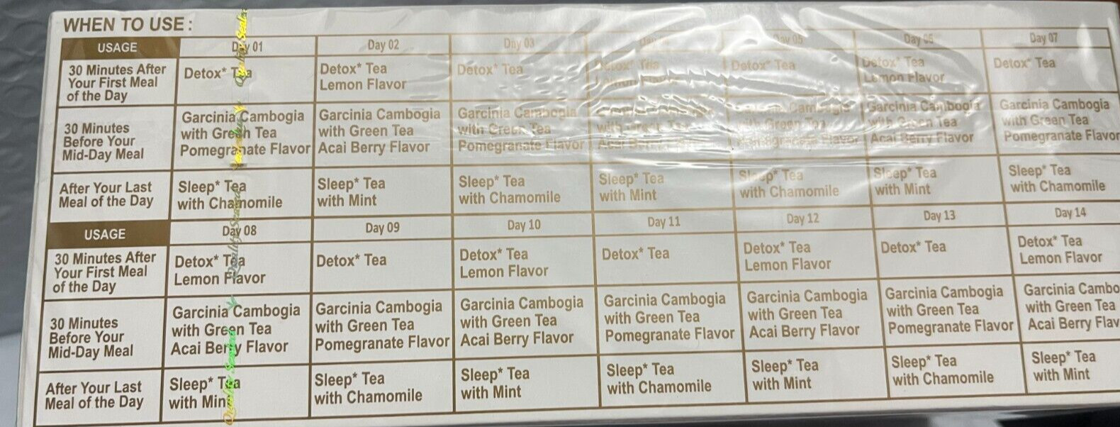 HYLEYS 14 DAYS DETOX KIT HERBAL SUPPLEMENT 42 TEA BAGS HEALTHY CLEANSING FORMULA