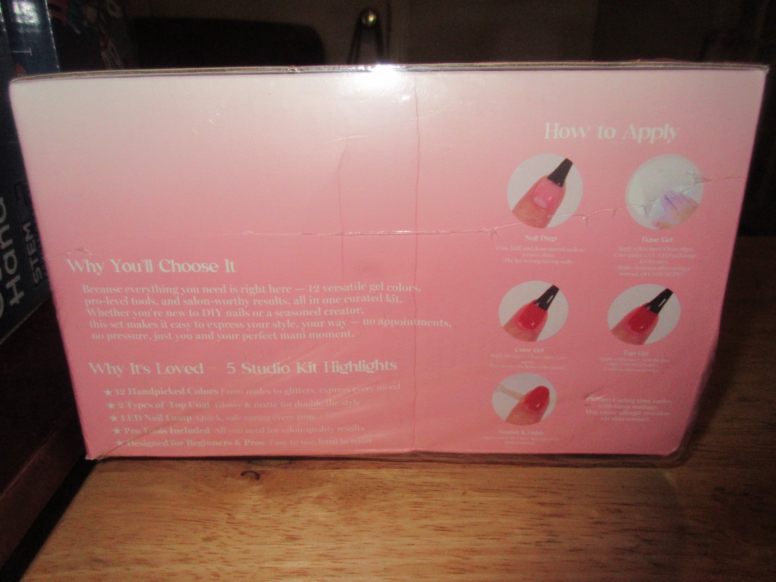 Beetles Gel Nail Polish Kit with UV Light 12 colors complete kit SEALED