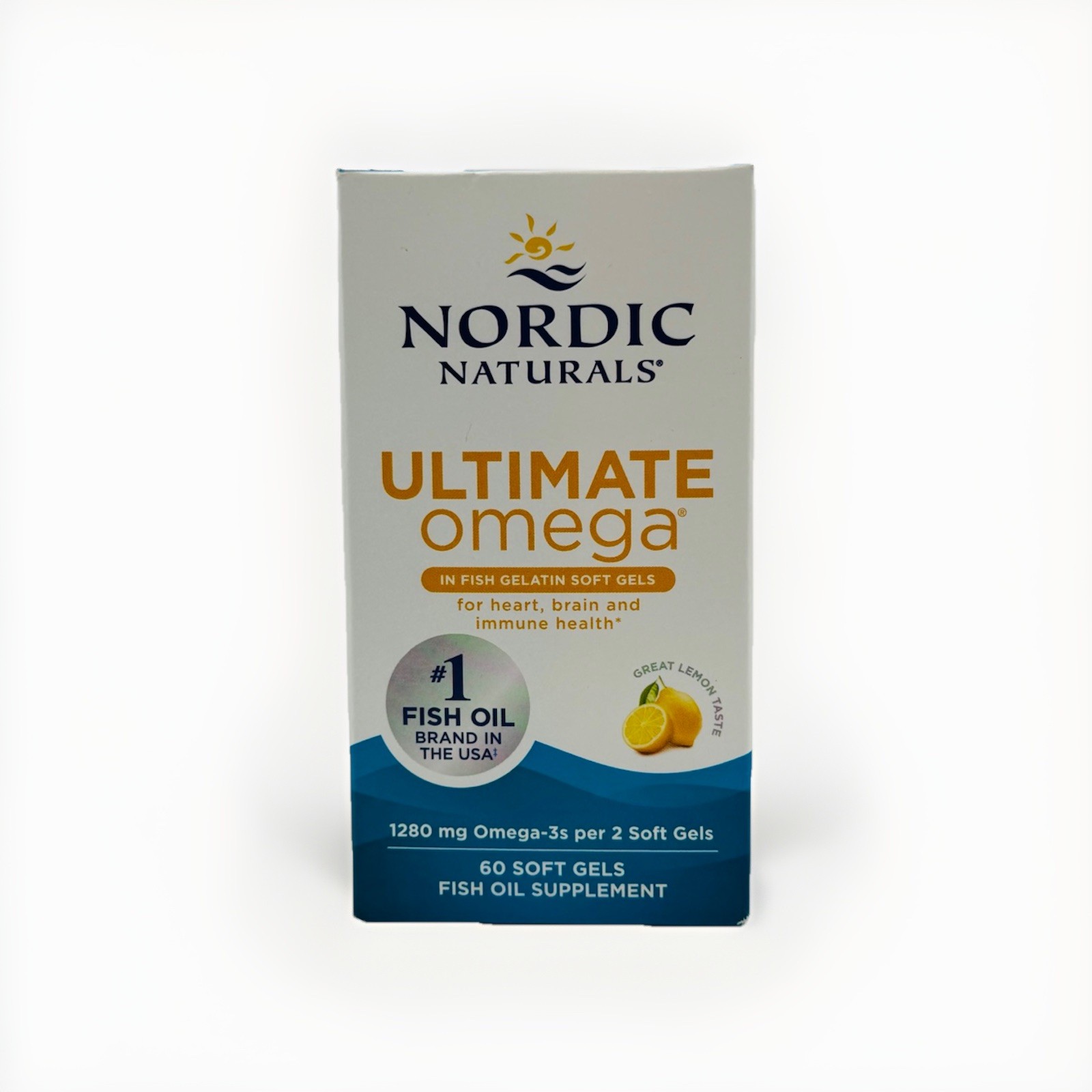 Nordic Naturals Ultimate Omega Fish Gelatin 1280mg 60ct Ex 11/2028