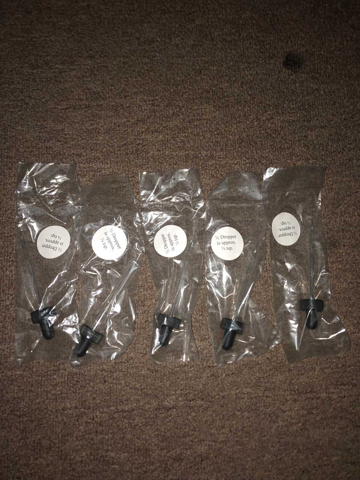 Set Of 5 – 1/2 Dropper – 1/4 Tablespoon (FREE SHIPPING!!!!!)