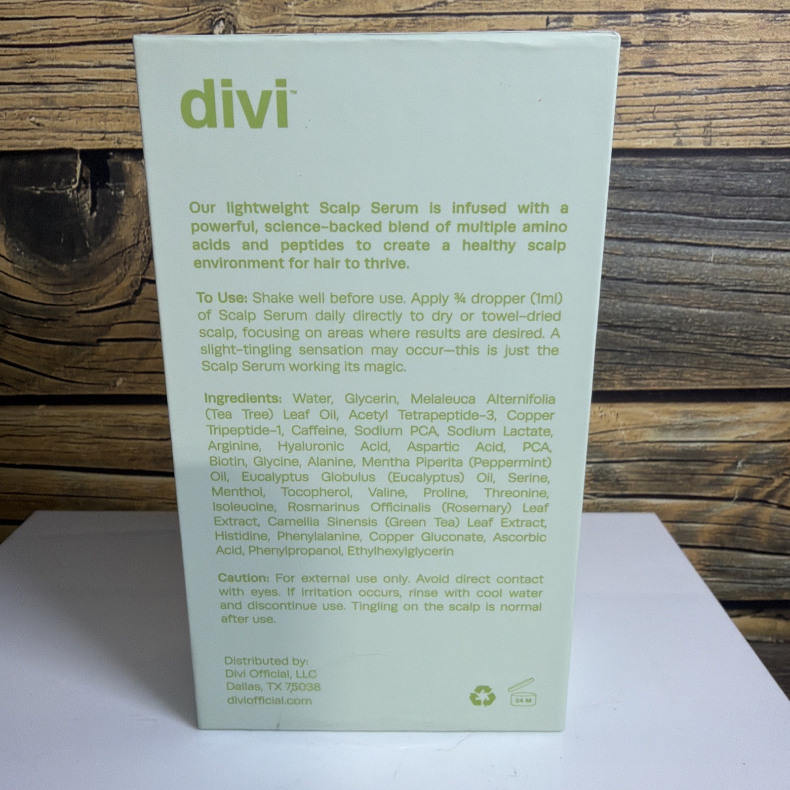 Divi Scalp Serum Revitalize + Detoxify 1 Oz 30 mL Full Size For Thin Hair
