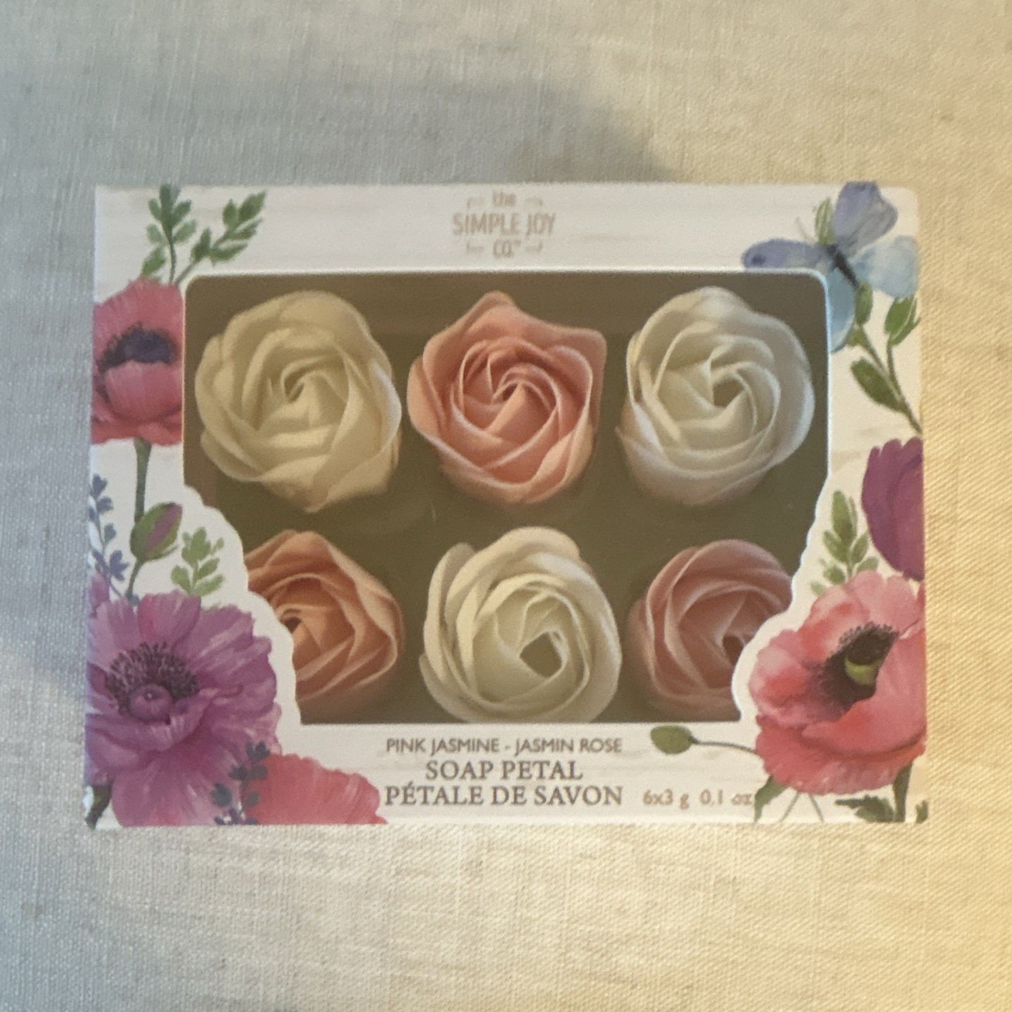 The Simple Joy Co Soap Petal Pink Jasmine Soap Petals, Cruelty-Free Multipack