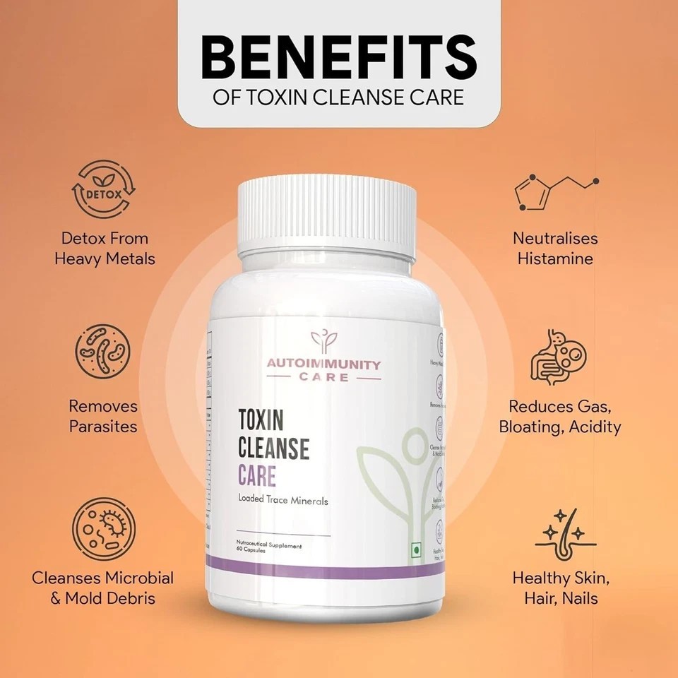 Autoimmunity Care Toxin Cleanse Care – Advanced Detox Detoxification 60 Caps