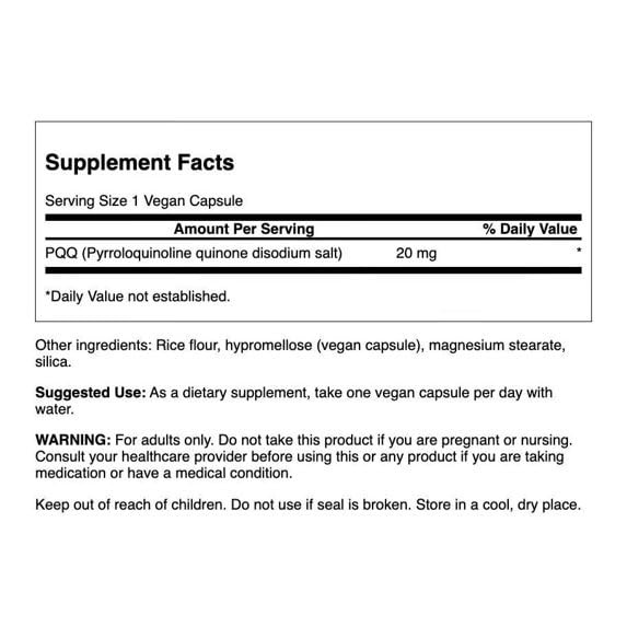Swanson Pqq Pyrroloquinoline Quinone 20 Mg 30 Veg Caps 3 Pack