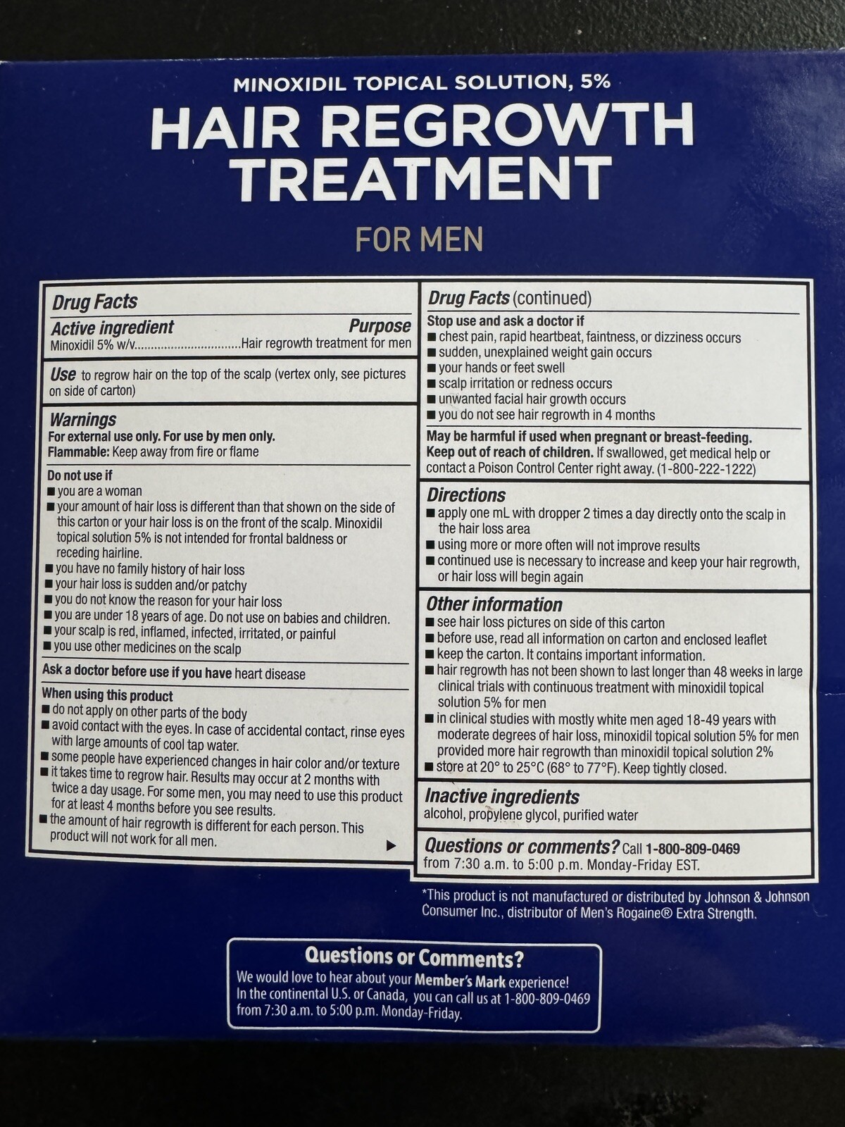 ✳️ Member’s Mark 5% Minoxidil Topical Hair Regrowth Treatment 1- 6 Months ✳️