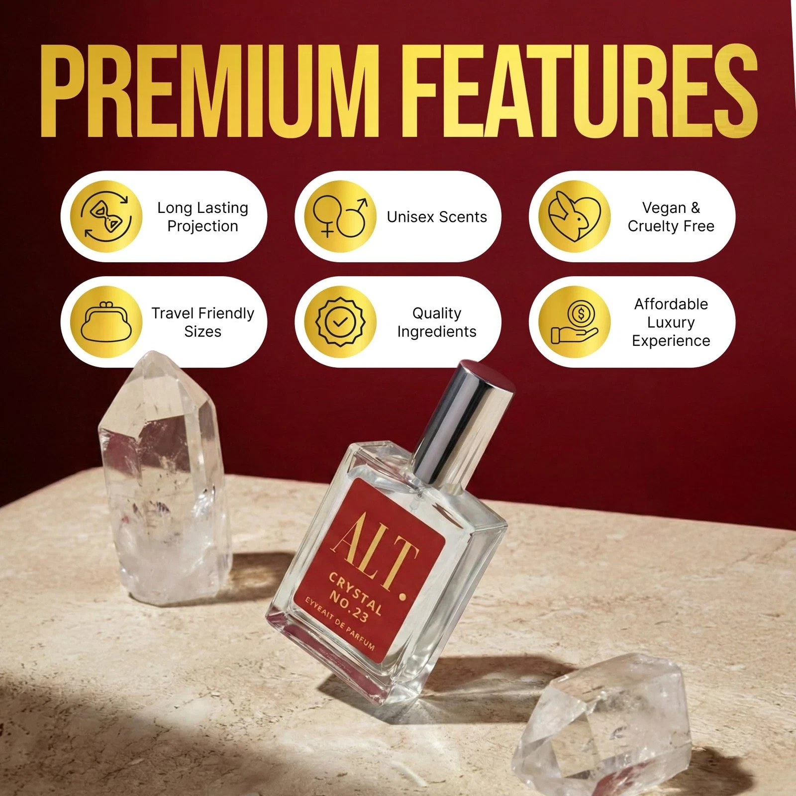 Perfume Extrait de Parfum 100ml Unisex Long Lasting ALT. FRAGRANCES Crystal