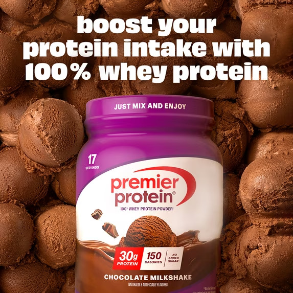 Premier Protein Chocolate Whey Powder 30g Protein 24.5oz 1.5lb
