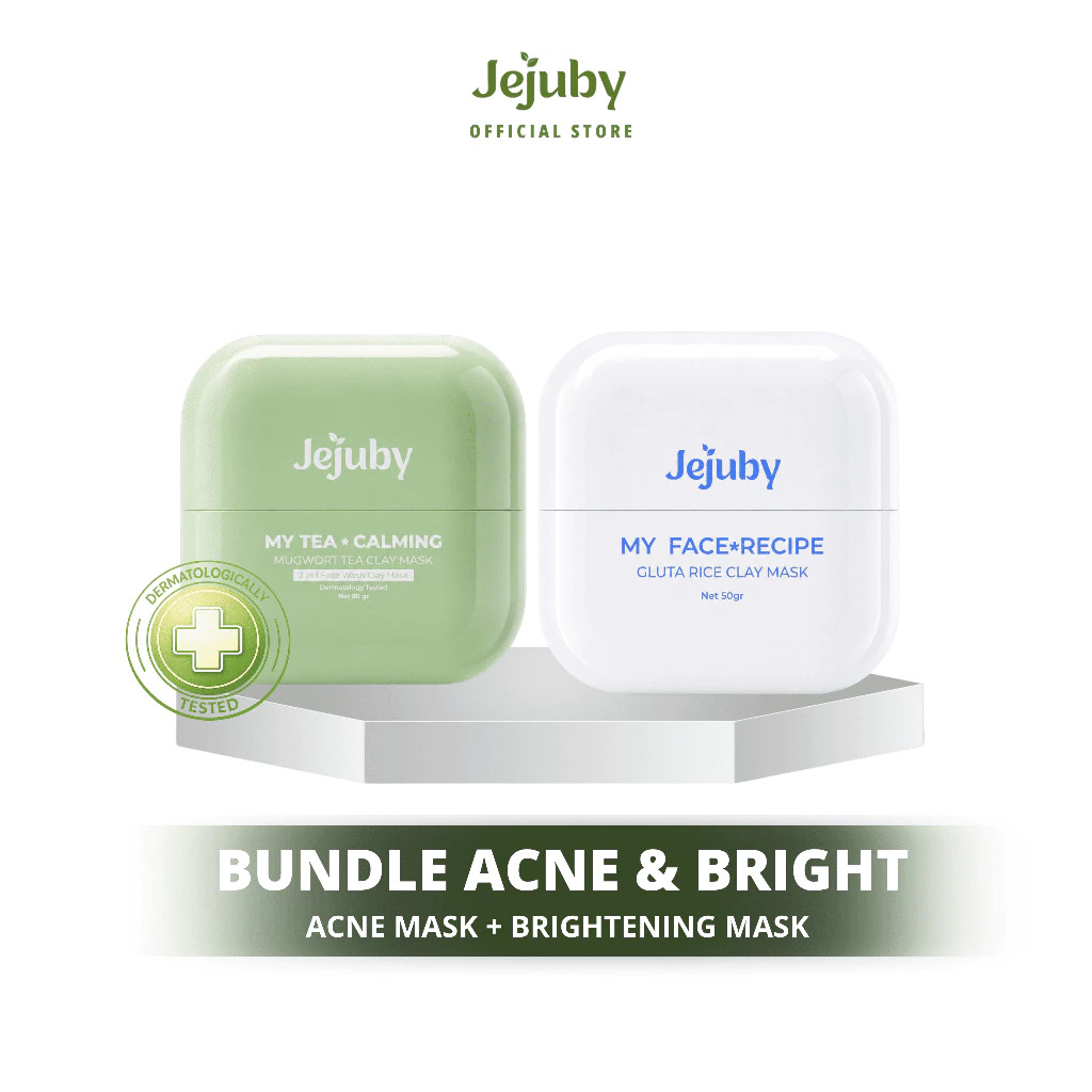 Jejuby Bundling Mugwort Tea Clay Mask 50g & Gluta Rice Clay Mask 50g