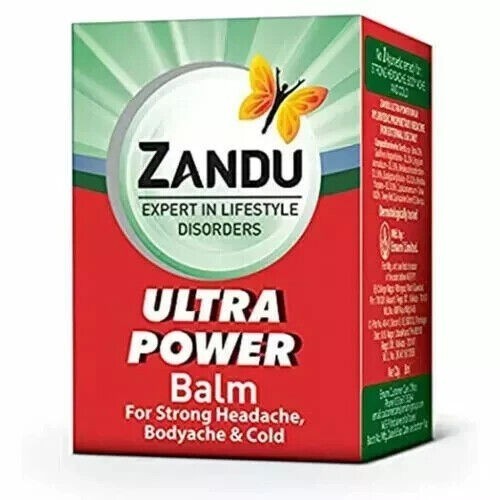 20 X Zandu Ultra Power Balm Headache Body Muscle Pain Cold Strain Relief -8 ml