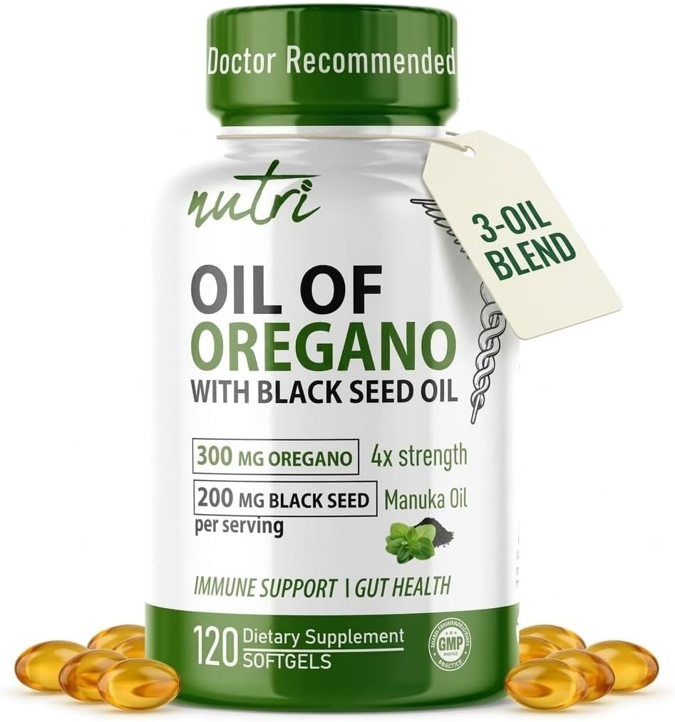 OIL OF OREGANO WITH BLACK SEED OIL & MANUKA OIL GELS, GUT & INFLAMMATORY SUPPORT