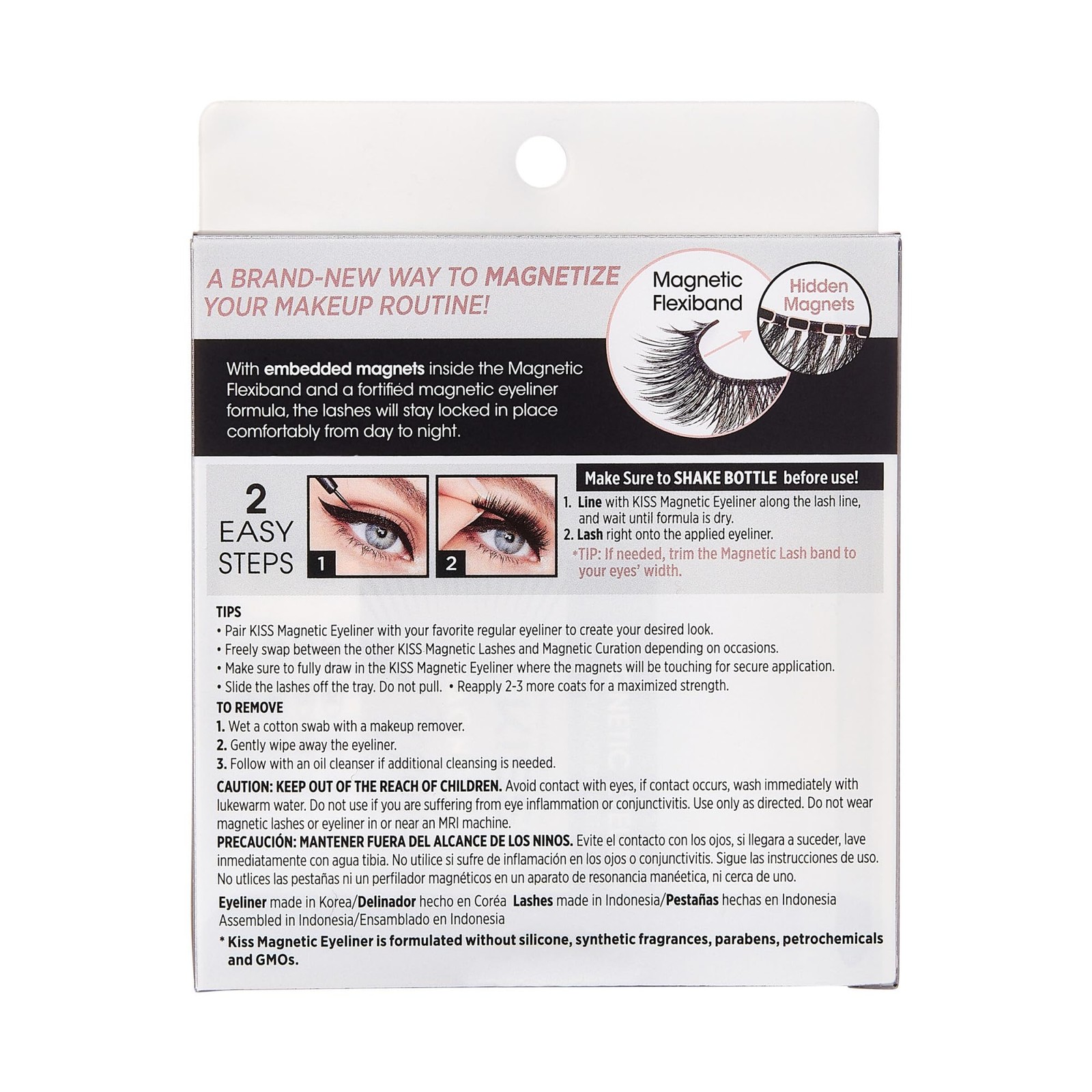 Magnetic False Eyelashes and Eyeliner, ‘Tempt’, 14mm, Easy to Apply, Reusable…