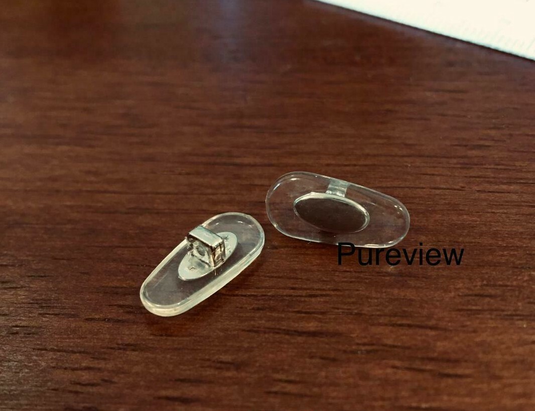 NOSE PADS for Ray Ban Eye Glasses Plug-In 14 mm Silver Color Semi-Soft