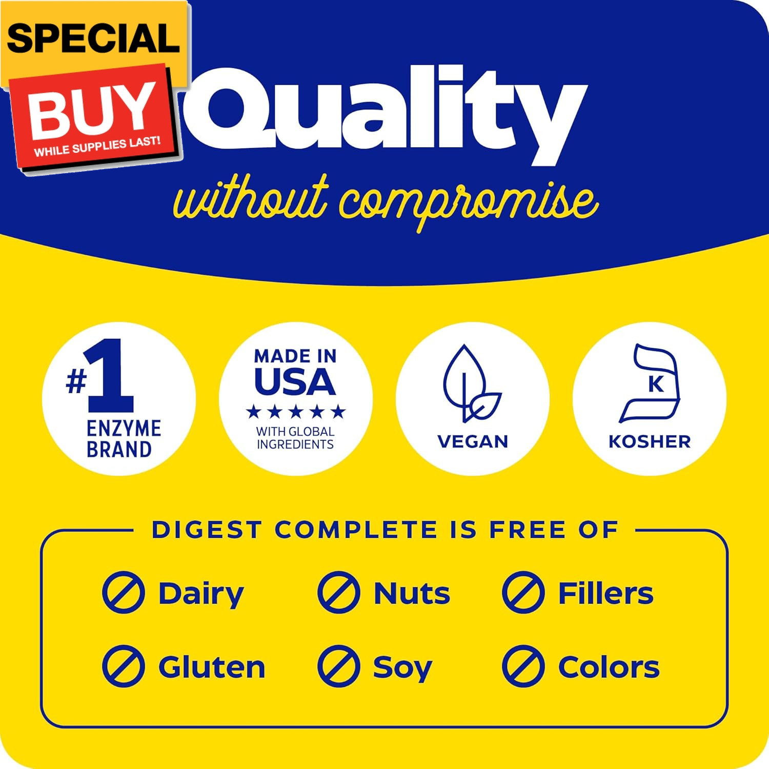 Digest, Full-Range, Everyday Digestive Enzymes, Offers Fast-Acting Gas & Bloatin
