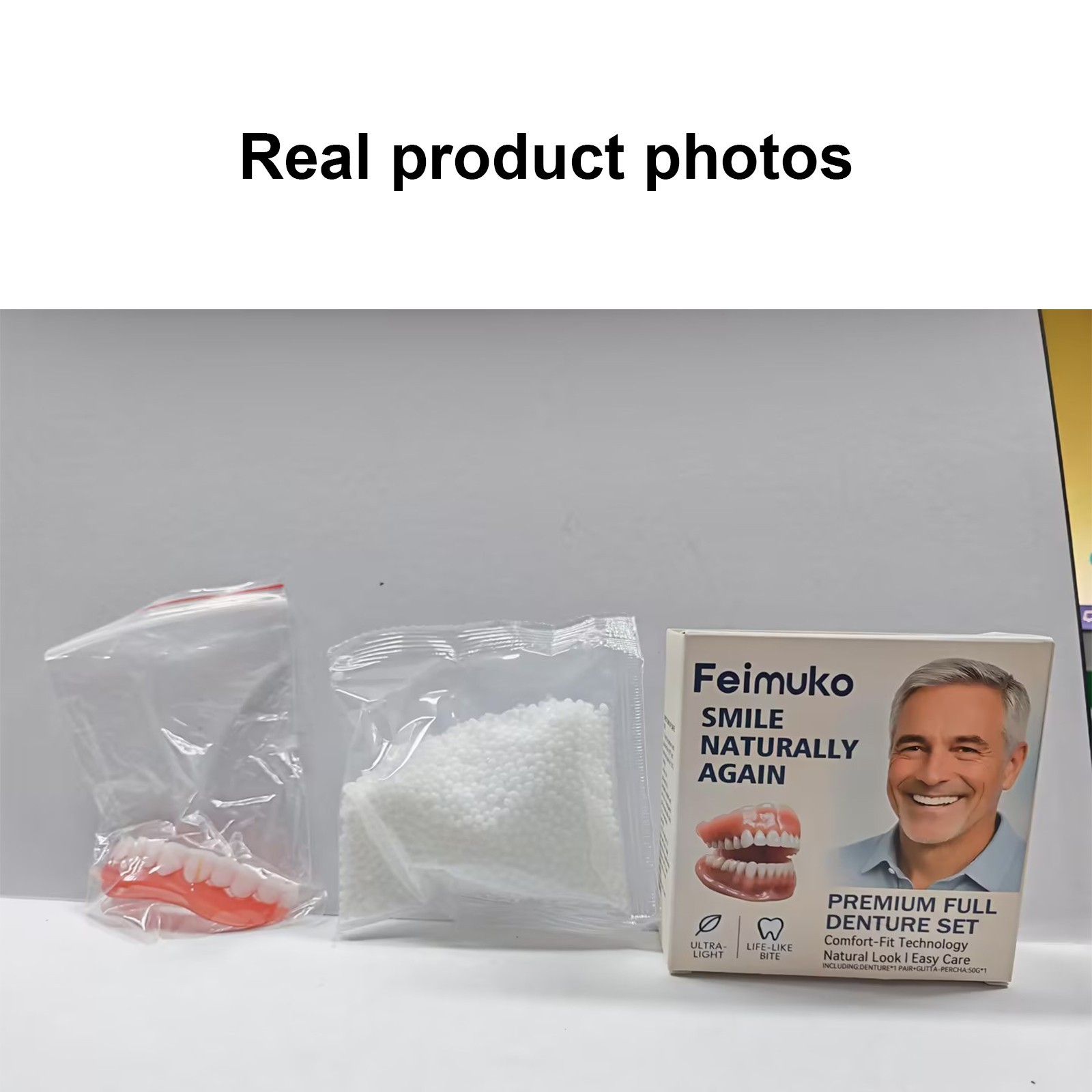 Full Denture Set for Men and Women Upper and Lower Denture False Teeth