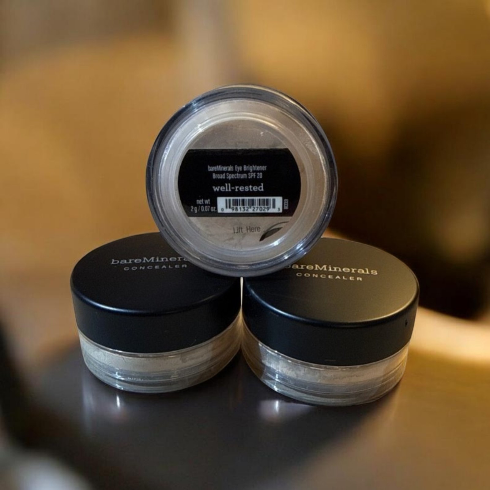 Lot of 3 bareMinerals Well-Rested Under Eye Brightener SPF 20 Full Size 2g